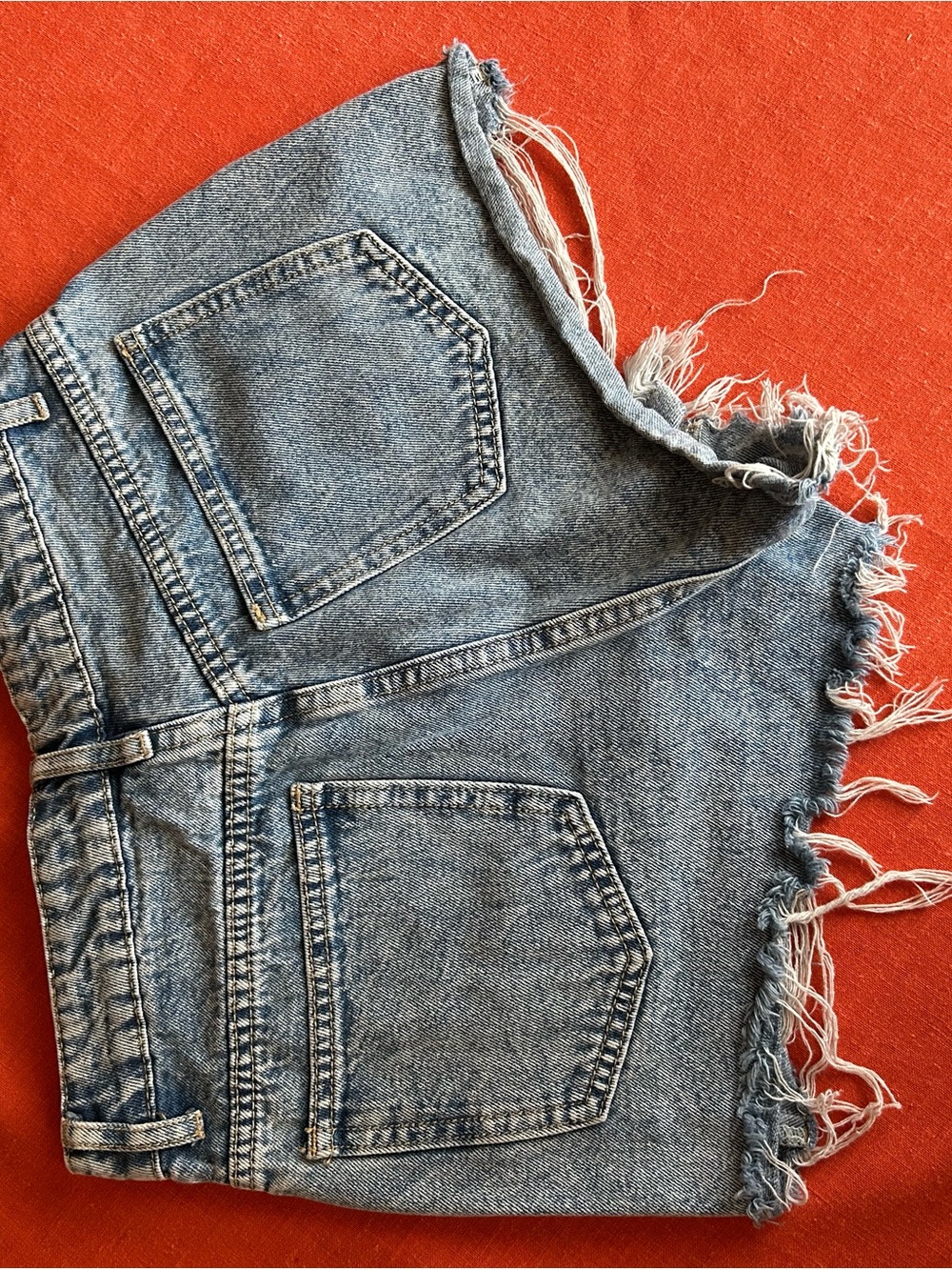 SHEIN Light Blue Distressed Denim Jean Shorts